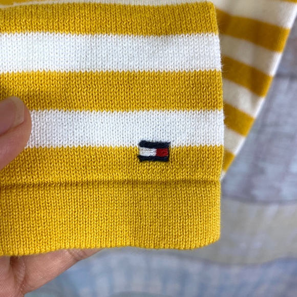 TOMMY HILFIGER Stripe Crewneck Sweater In Deep Maize Multi - Picture 8 of 11